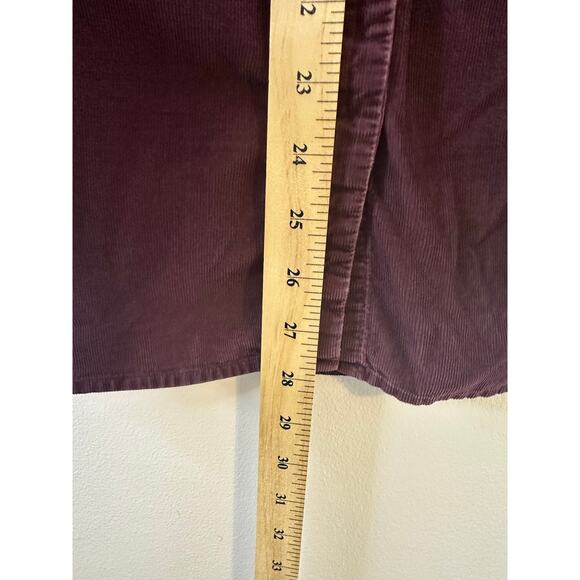 J. Jill Corduroy Button Down Shirt Purple Long Sleeve Lagenlook Layering Large - Picture 8 of 8